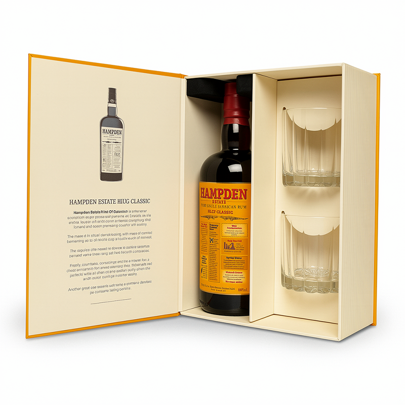 Hampden Estate – Confezione Regalo con Libro + 2 Bicchieri | Speciale Festa del Papà