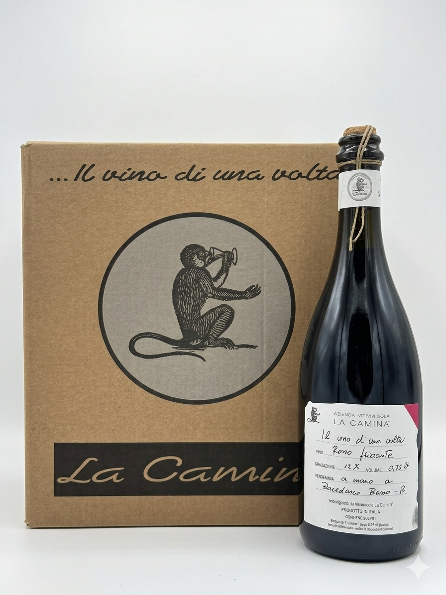 Il vino di una volta, rosso frizzante la Camina’ cl75